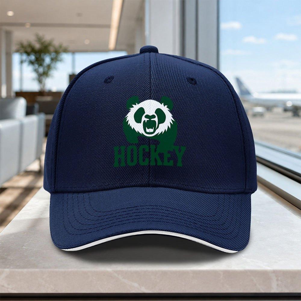 Panda Ice Hockey Adjustable Baseball Cap Lightweight Printed Hat for Unisex Women