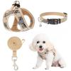 BINGPET Dog Collar and Lead Body Harness for Small Checkered Mesh Gentle On the Vest with Reflective Easy To Put On and Take Cute Harness, Set, Dogs,