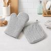 2Pcs Heat Resistant Microwave Oven Gloves Heat Insulation Baking Gloves  Hot Pot Cooking