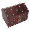 Treasure Chest Storage Box with Combination Lock Handcraft Exquisite Wood Treasure Box for Jewelry