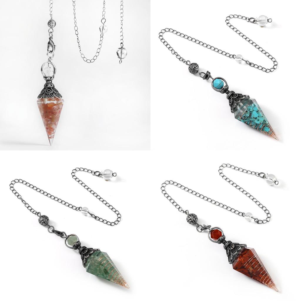 Crystal Amethyst Citrine Resin Pendant With Hexagonal Shape For Fashion Jewelry Accessories
