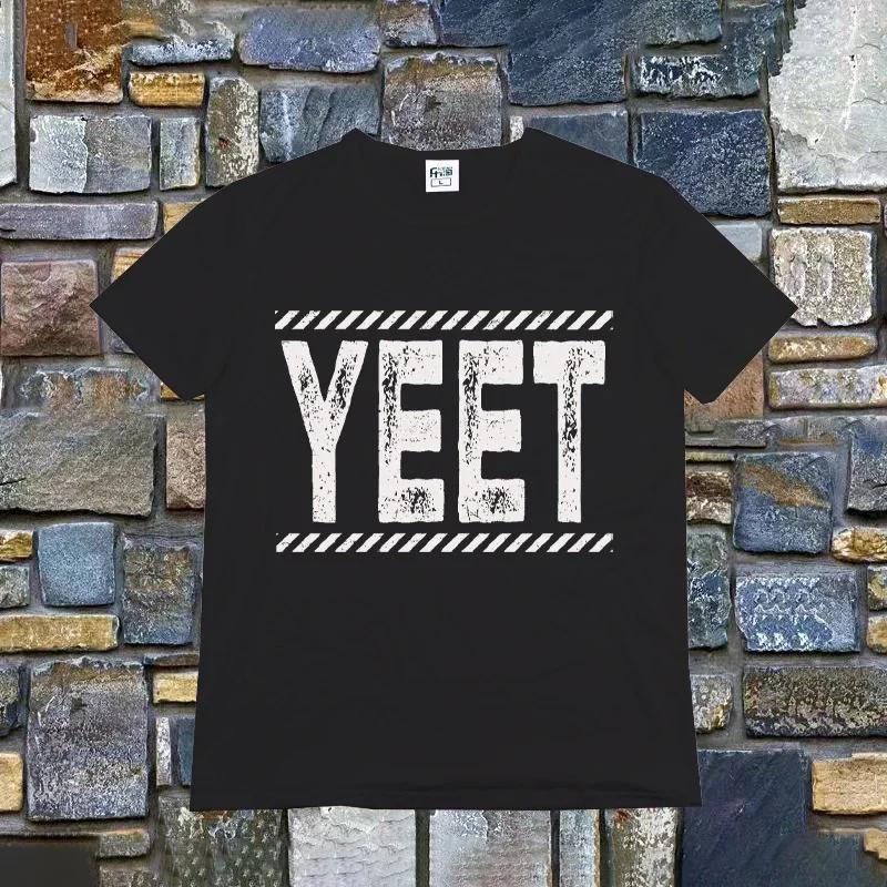 Ретро футболка Jey Uso Yeet Забавные цитаты Wresting Lovers Графическая футболка Мягкая унисекс футболка с круглым вырезом Летняя футболка Модные топы