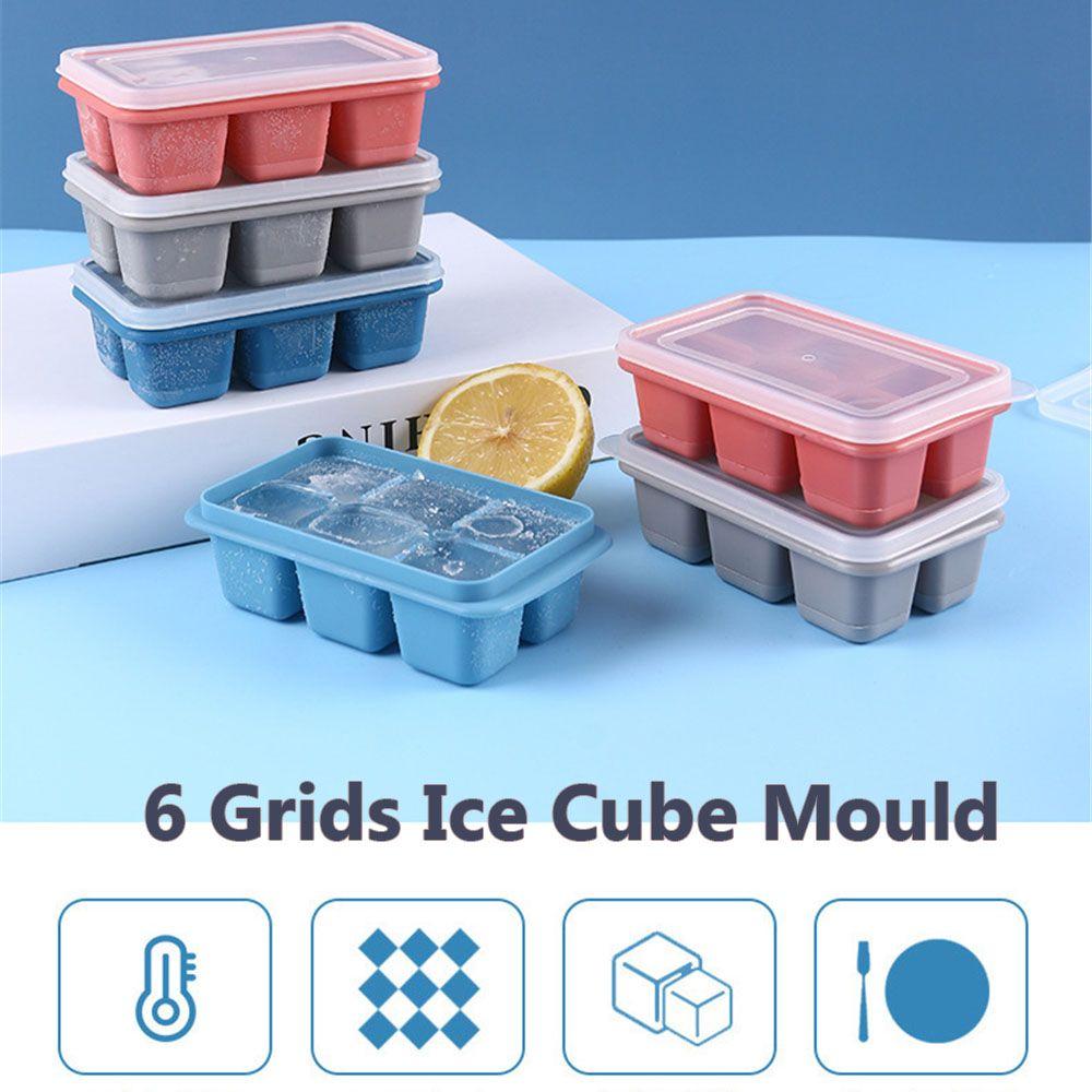 Чиллер Быстрое Охлаждение Гаджет Мягкая Силиконовая Форма Охлаждение Напитков С Крышкой Форма для Льда 6 Ячеек