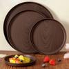 20/26/32/38cm Imitation Wooden Tray Round Shape Food Tray Imitation Wooden Serving Tray  Home Use