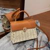 Летняя Коробка Маленький Кошелек и Сумки Для Женщин Ротанг Солома Плетеные Сумки Через Плечо На Плечо Женская Мода Дорожные Пляжные Сумки Бохо