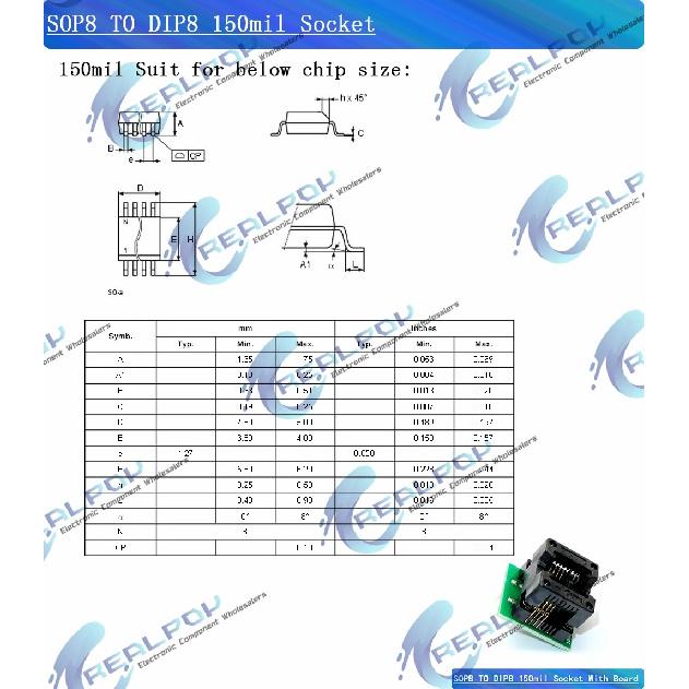 Адаптер-программатор CH341A + адаптер SOIC8 + зажим SOP8 с кабелем + адаптер 1.8V Программатор USB CH341A для EEPROM, Flash, BIOS ZIF-адаптер