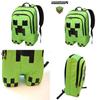 Зеленый рюкзак Minecraft Creeper для школы, путешествий и других целей, большая вместимость, прочный материал Оксфорд