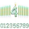 Minecraft Theme Red and Green 6 Candles Birthday Numbers 0-9 Baking Decoration Combination