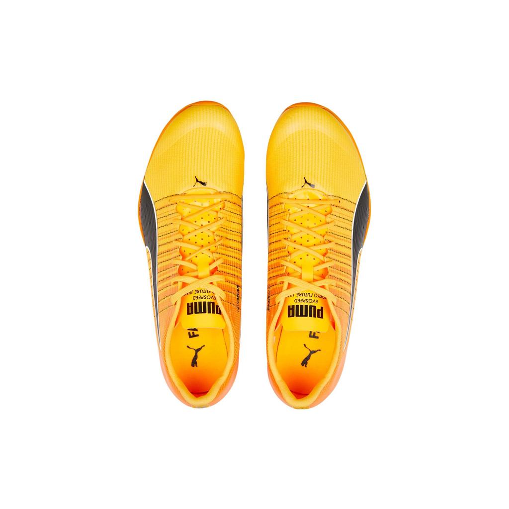 Puma Evospeed Tokyo Nitro 400 Professional Comfortable Slip Resistant Durable Low Top Sprinting Running Shoes Men Sneaker Orange Black 378949-01