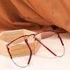 Новые модные очки для чтения из титанового сплава с эффектом памяти, анти-синий, полуоправа, очки для чтения с высоким разрешением