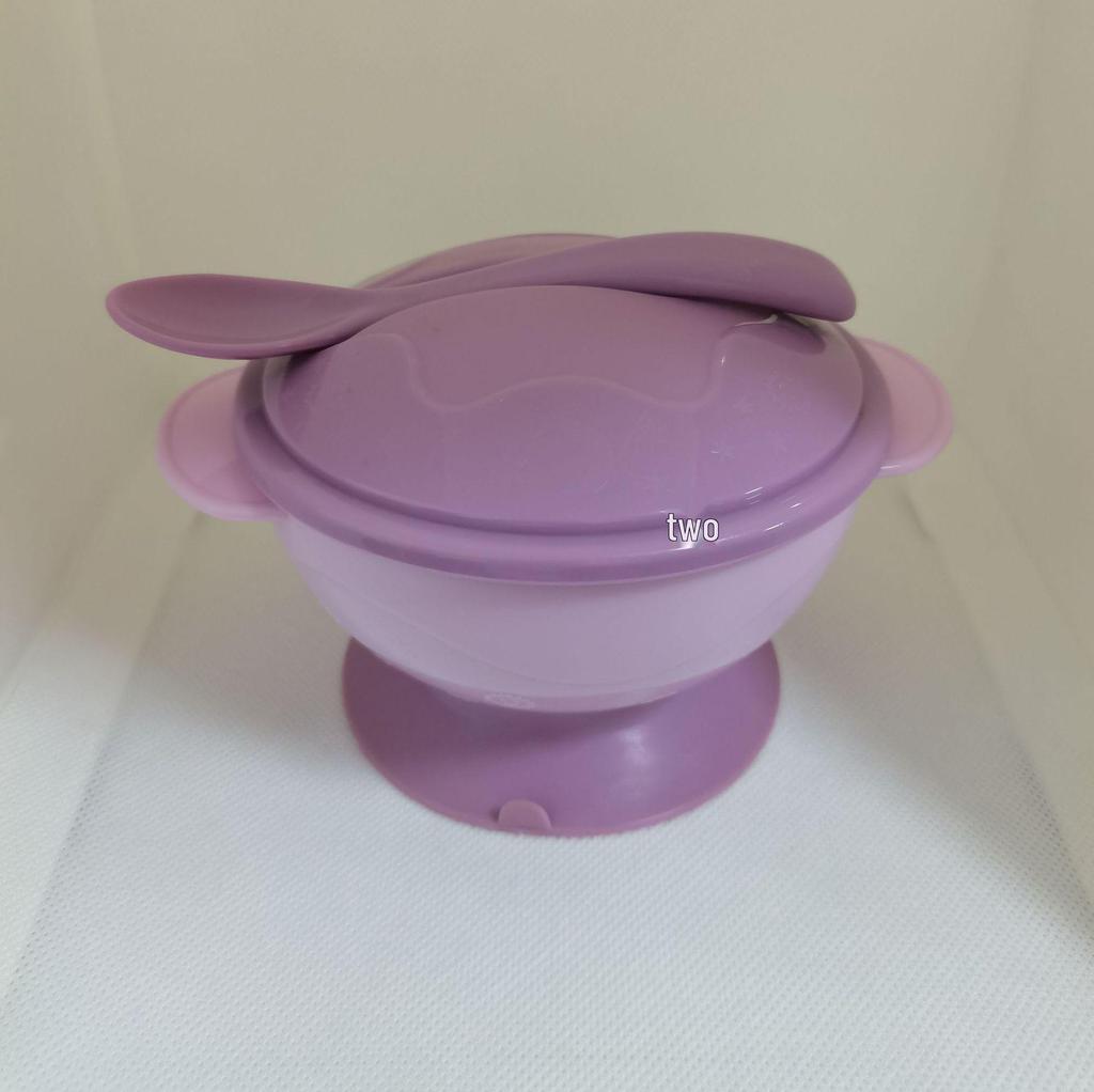 PP Material Baby Tableware Set: Non-Spill Suction Bowl with Temperature-Sensitive Spoon