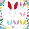 6/12Pcs Set Party Decorations Easter Glasses Headbands Plush Rabbit Ears Headwear  Dress Up
