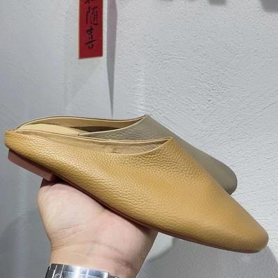 Полушлепанцы Баотоу, женская летняя обувь, необычный зарубежный стиль, удобные нишевые крутые шлепанцы, сказочно мягкие шлепанцы-мюли на плоской подошве