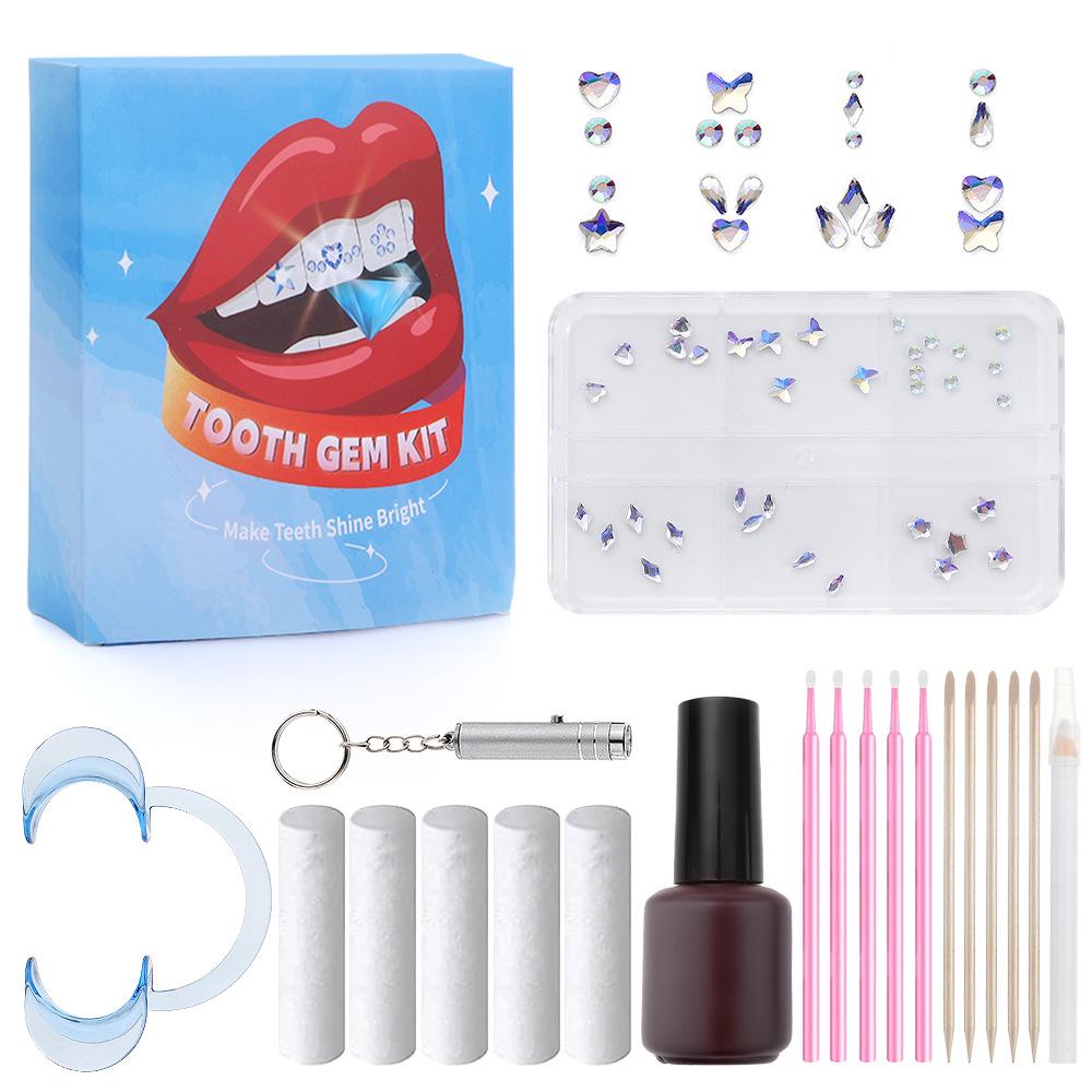 Dazzling Dental Drill Set with Personalized Cosmetic Teeth Gems and Stickers