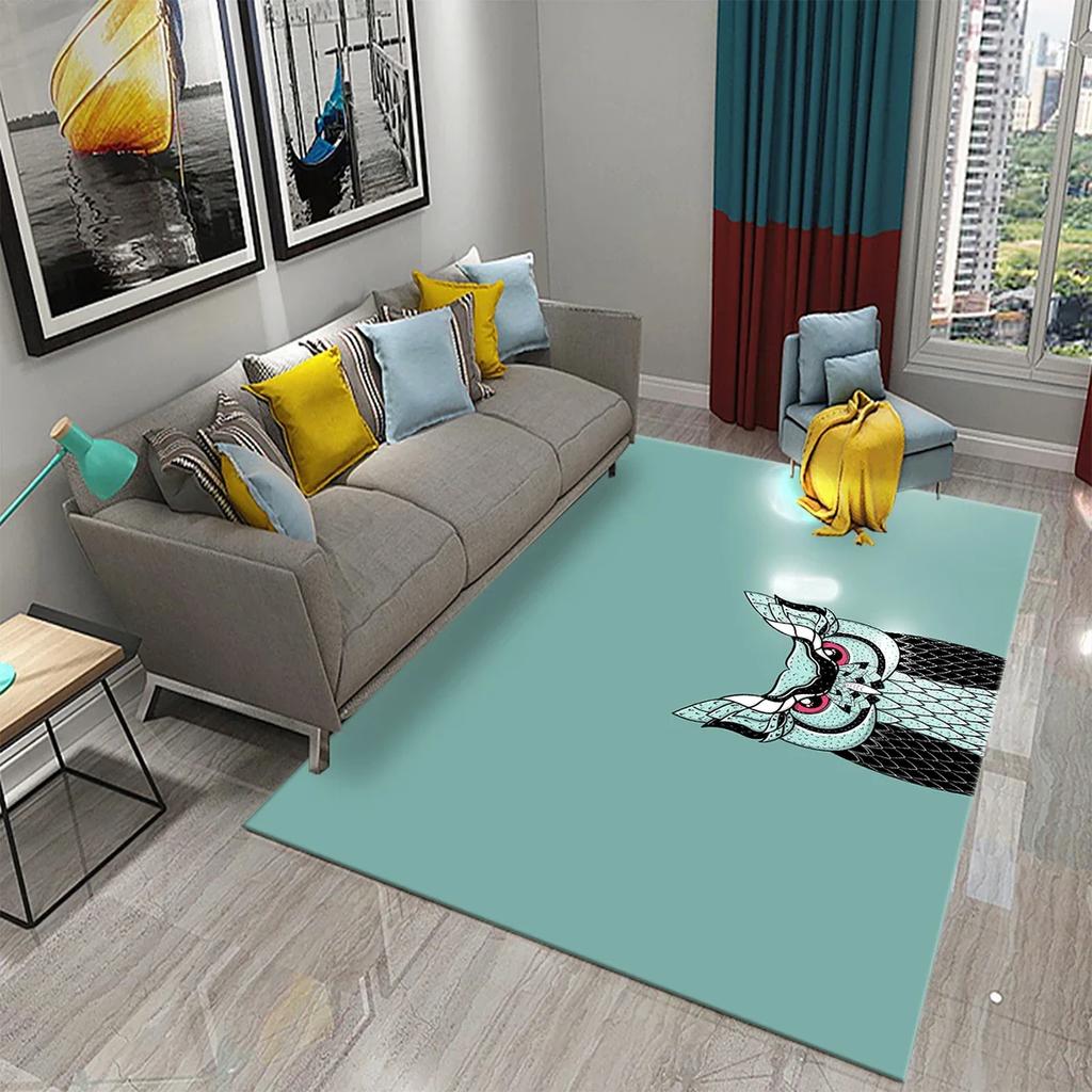 Прекрасный ковер с мультяшной совой для декора спальни, гостиной, коврик для пола, ковер для прихожей, милые коврики с животными, кухонный коврик, ванный коврик с противоскользящим покрытием