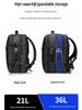 Expandable Multifunctional Business Travel Backpack - Solid Color, Minimalist Design for Cross-Border Trips