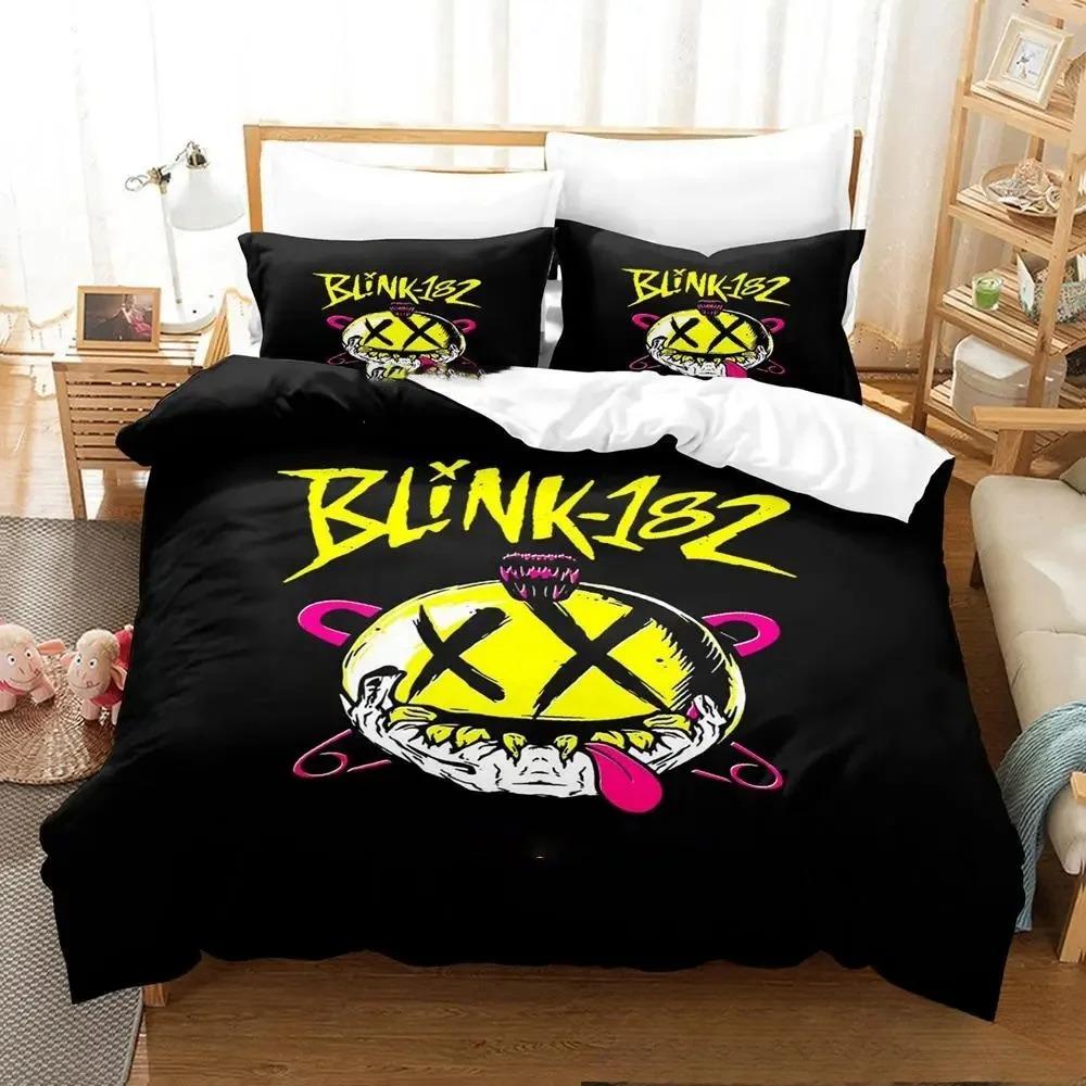 3D Printed Music Band B-Blink-182 Bedding Set Boys Girls Twin Queen King Size Duvet Cover Pillowcase Bed Boys Adult Home Textile