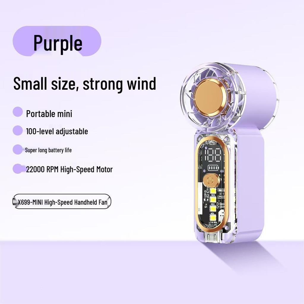 X699 Mini Handheld Fan: USB Rechargeable, High-Speed, Strong Wind, Pocket-Sized Portable Fan