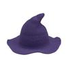 Halloween Witch Hat for Women Felt Wide Brim Foldable Pointed Wizard Hat for Party Masquerade Cosplay Costume Accessory