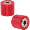 2Pcs 8mm Chain Tensioner Guide Wheel, Drive Pulley Roller for Motorcycle | Pre-installed 608Z bearings, no assembly needed. Rubber + steel