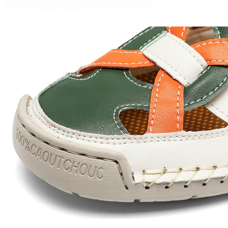 Summer Men's Leather Sandals Outdoor Slippers Sneaker Beach Rubber Flip Flops Men's Water Trekking Sandals