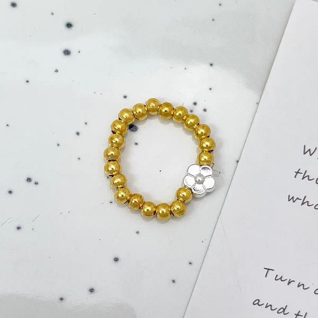 Кольцо с жемчугом, эластичное, женское, литературное, для ношения в несколько рядов, на указательный палец, высококачественное, ручной работы, ювелирное изделие