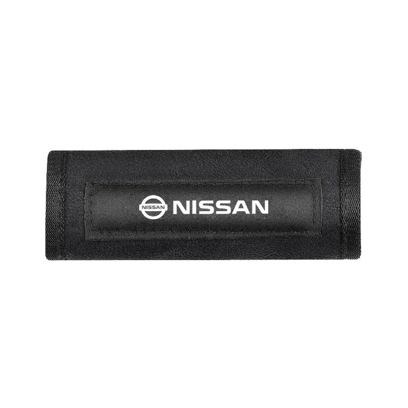 2025 For Nissan Suede Car Logo Styling Roof Armrest Pull Gloves Door Handle Protective Pad For Nissan X-trail Almera Qashqai Tii