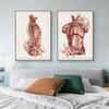Human Body Muscle Structure Wall Art Canvas Painting Retro Anatomy Medical Print Posters Education Picture Study Room Decoration