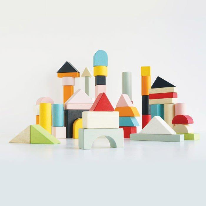Le Toy Van - Blocs construction en bois et sac en tissu - JH PRODUCTS