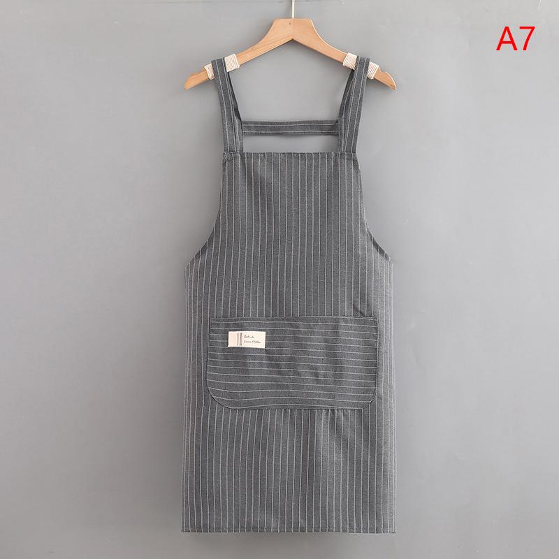 Oil Proof Kitchen Hanging Neck Cooking Sleeveless Apron Fashion Waiter Restaurant Server Workwear Breathable Catering Apron