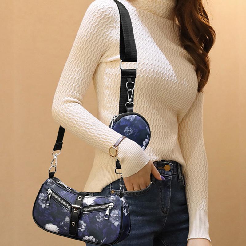 Шикарная сумка на плечо с черепом и цветочным принтом, готическая сумка в форме полумесяца, универсальный винтажный дизайн для Хэллоуина и не только