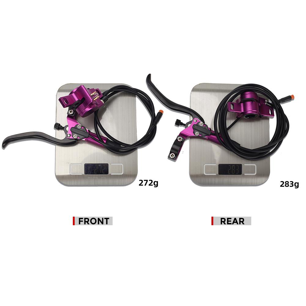 E Bike Hydraulic Brake Set with 160mm Rotors Front and Rear Hydraulic Disc Brake Caliper Lever for Electric Bike