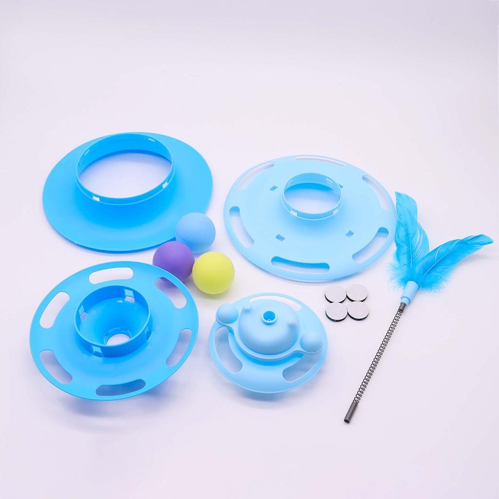 Cat Carousel Track Ball, Cat Toy To Boredom And Have Fun, Feather Cat Toy Stick, Interactive Carousel Ball, Pet Supplies
