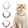 Stainless Steel Pet Necklace Adjustable Dog Collar Luxury Diamond Collar  For Cats