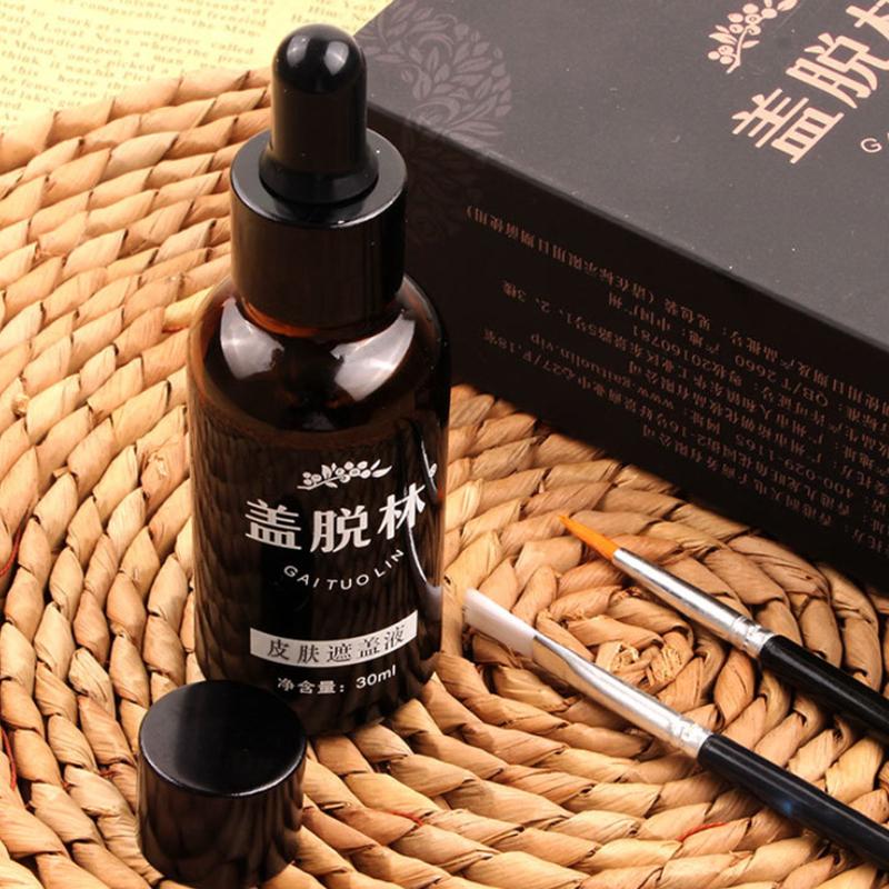 30 мл витилиго лейкодерма маскирующая жидкость водостойкий консилер крем жидкий для женщин мужчин лицо обесцвеченная кожа пятна витилиго макияж