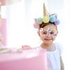 Unicorn Party Decoration Paper Glasses Rainbow Unicorn Theme Photo Props Happy Girls Unicornio 1st 2nd 3rd Birthday Party Decor
