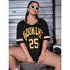 Футболка с принтом Brooklyn 25, женская летняя спортивная дышащая футболка, модная футболка свободного покроя, уличная спортивная одежда, топ
