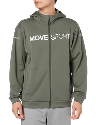 Спортивная толстовка Move Sports MVSP KH O с логотипами Descente и карманами, на молнии, с технологией S.F.TECH SHIELD, ветрозащитная, теплая,