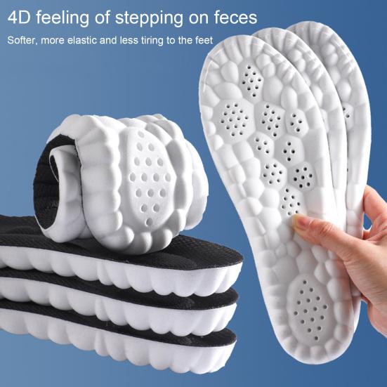 1 Pair Breathable Sports Insoles U-Heel Arch Support Orthopedic Inserts Soft Running Shoe Sole Shock Absorption Foot Pads