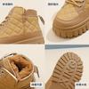Platform Cotton Shoes Women's Winter Velvet Thickened Snow Boots 2024 New Casual High-top Bread Shoes Board Shoes Women's Q501