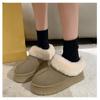 Ботинки с хлопковой подкладкой, меховые зимние ботинки для женщин, осень-зима, толстая подошва, укороченные, модные и удобные, стремена, ленивые, хлопковые ботинки
