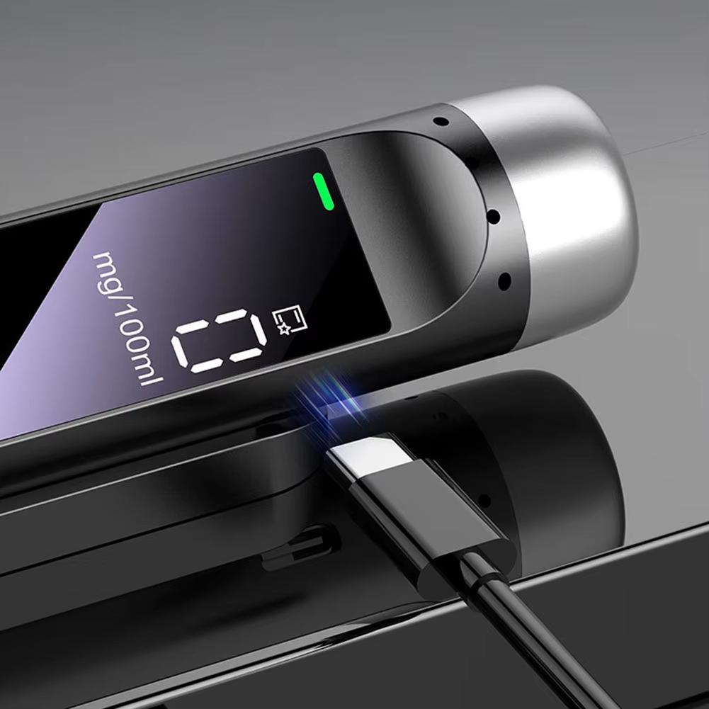 Алкотестер + Временная парковочная табличка с номером + Стеклобой + Дыхательный электронный цифровой алкотестер с выдуванием + Портативный детектор алкоголя + Светодиодный дисплей