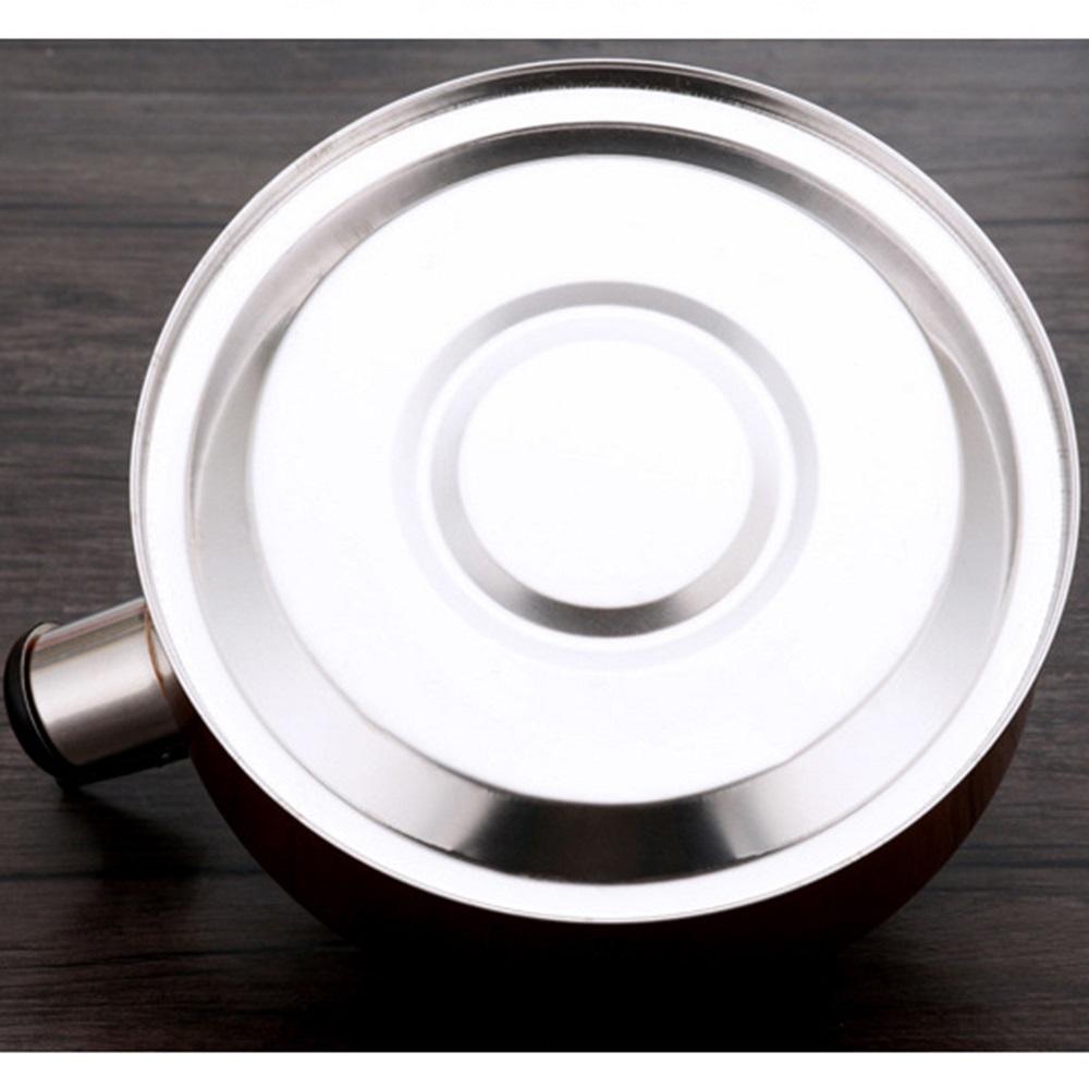 Чайник из нержавеющей стали со свистком, чайники для плиты с эргономичной складной ручкой, маленький чайник, кипятильник для чая, кофе, красный