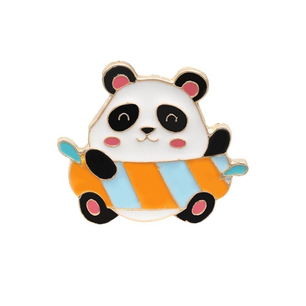 Enamel Giant Panda Zinc Zinc Alloy Brooch Oil Dripping  Cute   Kids