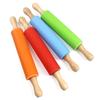 1Pcs Silicone Non-stick Fondant Rolling Pin for  Fondant Cake Dough Roller Decorating Cake Roller Crafts Baking Cooking Tool