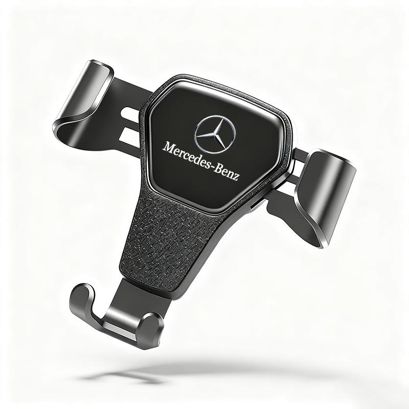 Gravity Auto Lock Car Air Vent Phone Holder Leather Texture For Mercedes Benz AMG W204 W205 W203 W211 W212 W213 W201 W210 W168 CA1