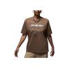 Футболка Flight Heritage Casual Printed Loose с коротким рукавом, женские футболки, темно-коричневые FQ3241-223