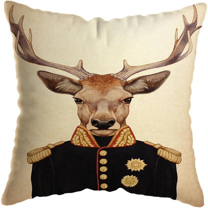 Винтажная картина Кошка Собака Животное Наволочка Декор для автомобиля Подушка Дом Диван Кровать