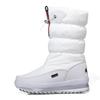 White Women Boots Winter Shoes Warm Plush Mid-calf Boots Waterproof Rubber Non-slip Platform Snow Boots Female Plus Size 42