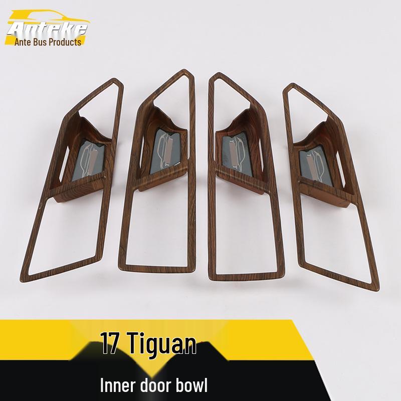 Fits 17 Teramont Models: Interior Door Bowl Decorative Panel & Anti-Scratch Handle Protective Film Accessories.